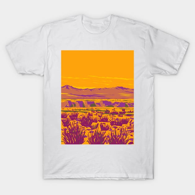 Atacama Desert in Argentina and Chile WPA Art Deco Poster T-Shirt by retrovectors